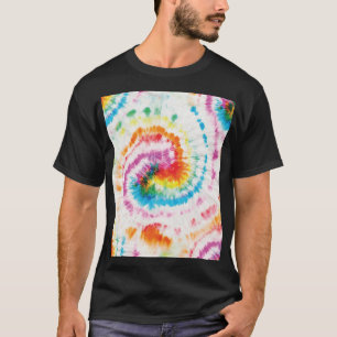 Camiseta Tejido espiral, patrón de giro arco iris