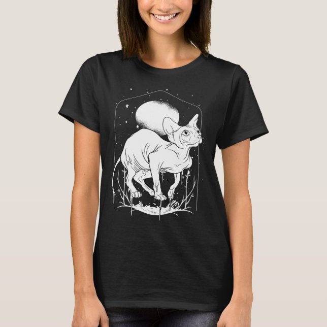 Camiseta Tejido gótico - bruja oculta 3 (Anverso)