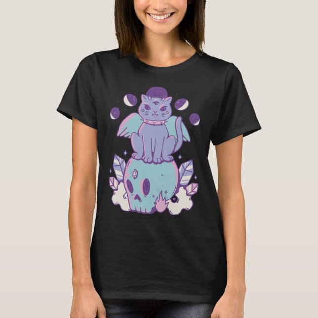 Camiseta Tejido gótico - bruja oculta 9 (Anverso)