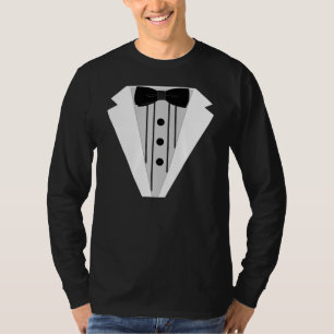 Camiseta Tejido negro de esmoquin de amarre formal