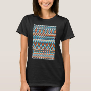 Camiseta Tejido Retro Ganchillo  Tejedora Arte Étnico Pixel