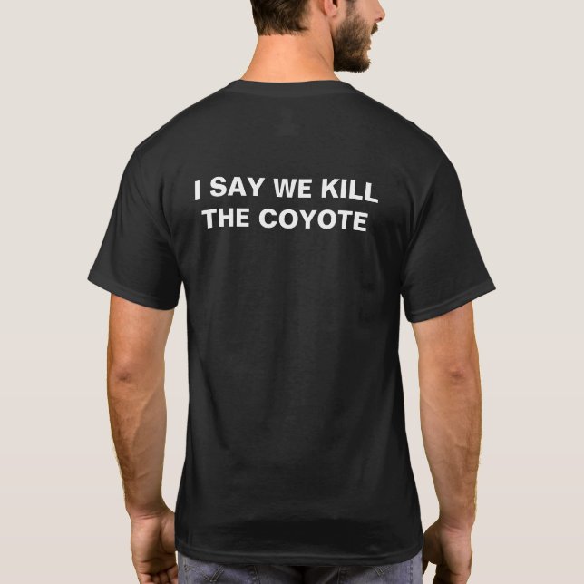 Camiseta Tejidos de coyote de pollo (Reverso)