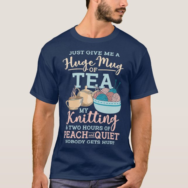 Camiseta Tejidos De Té De Tejido Para Hugger De Tejido (Anverso)