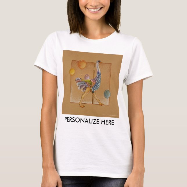Camiseta Tejidos ligeros para mujeres - Óstrich carrusel (Anverso)