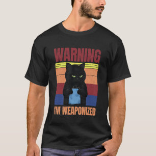 Camiseta Tejiendo con ganchillo divertido gato tejedor con