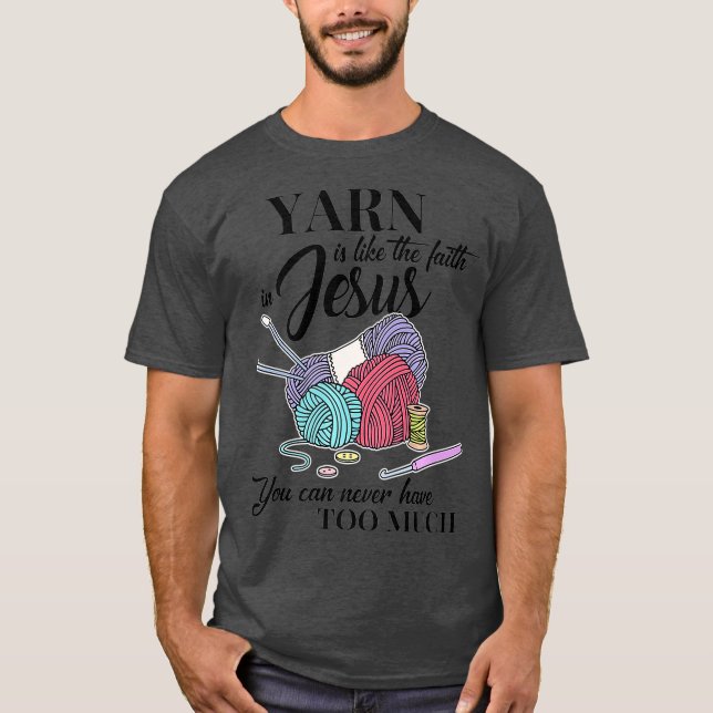 Camiseta Tejiendo regalos de crocheting para las mujeres co (Anverso)