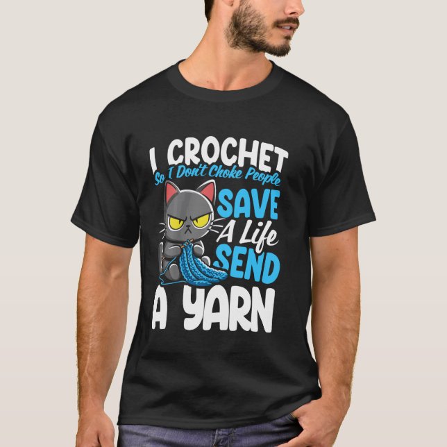 Camiseta Tejo con ganchillo para no estrangular a la gente  (Anverso)