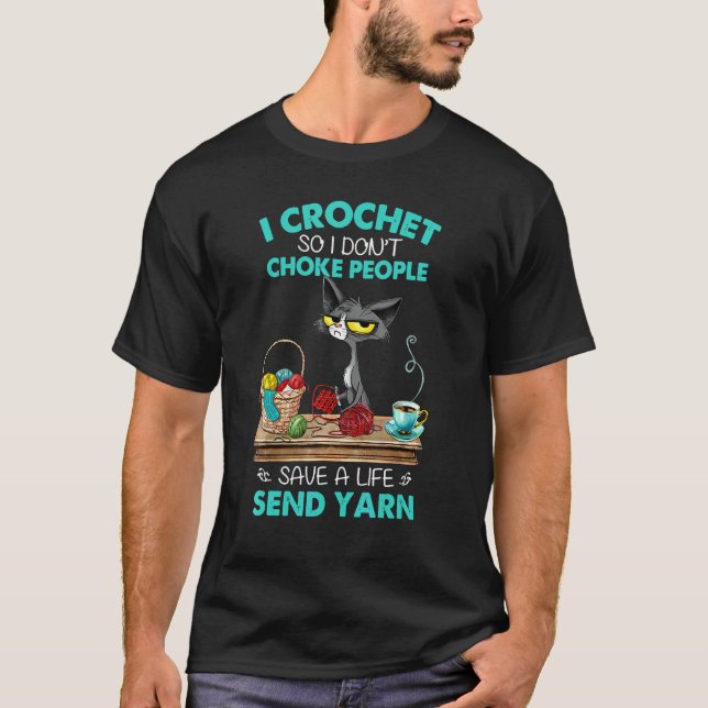 Camiseta Tejo con ganchillo para no estrangular a la gente  (Anverso)