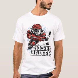 Camiseta Tejón de Hockey - Fiero en el Hielo
