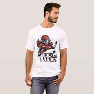 Camiseta Tejón de Hockey - Fiero en el Hielo