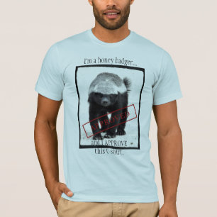 Camiseta tejón de miel aprobado