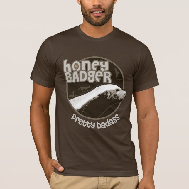 Camiseta Tejón de miel Badass bonito (oscuro) (Anverso)