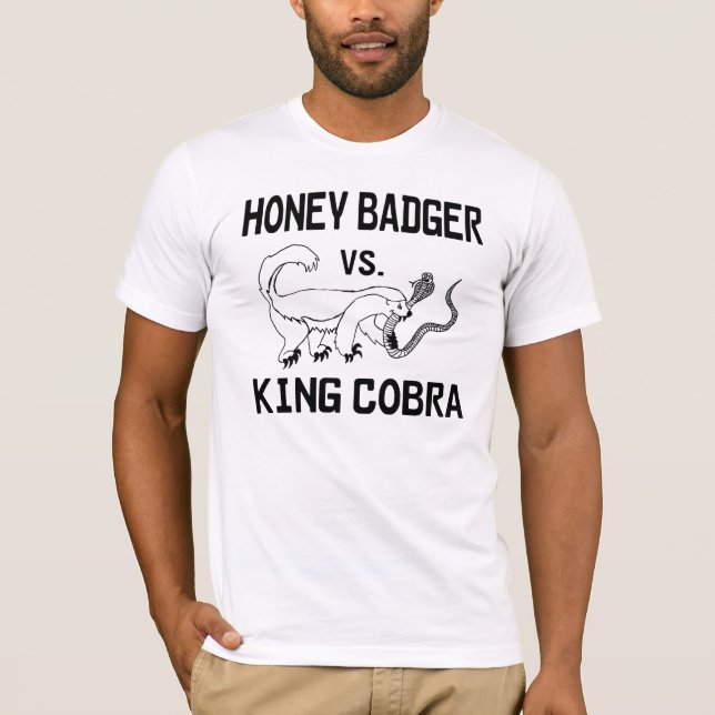 Camiseta Tejón de miel contra cobra real (Anverso)