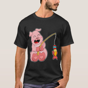 Camiseta tejón de miel Pescador Red de pesca Pez