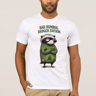 Camiseta Tejón divertido edición Bah Humbug Miel 