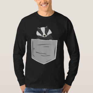 Camiseta Tejón En Bolsillo Fauna Tejón En Bolsa