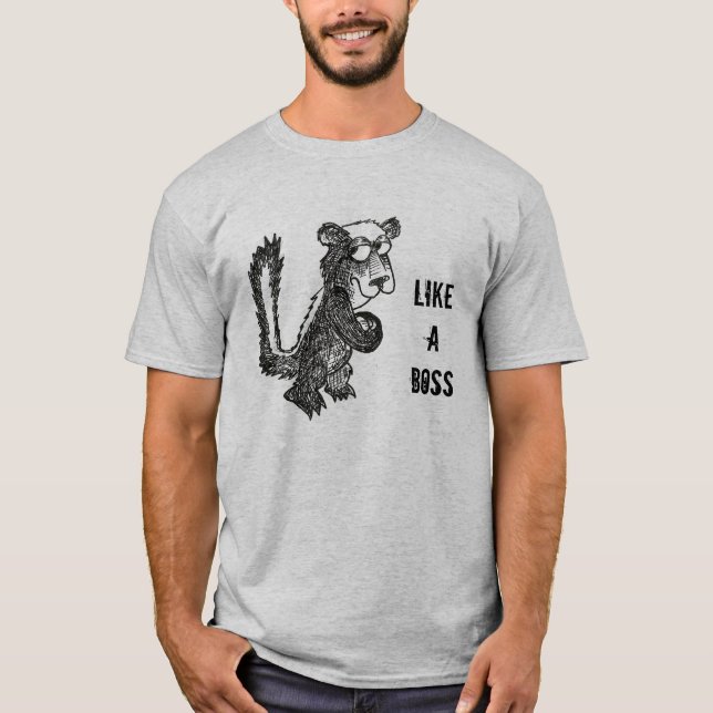 Camiseta Tejón Mielero Como un Jefe (Anverso)