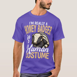 Camiseta Tejón mielero con disfraz de humano Divertido vint
