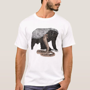 Camiseta Tejón mielero y cobra divertido arte de animales m