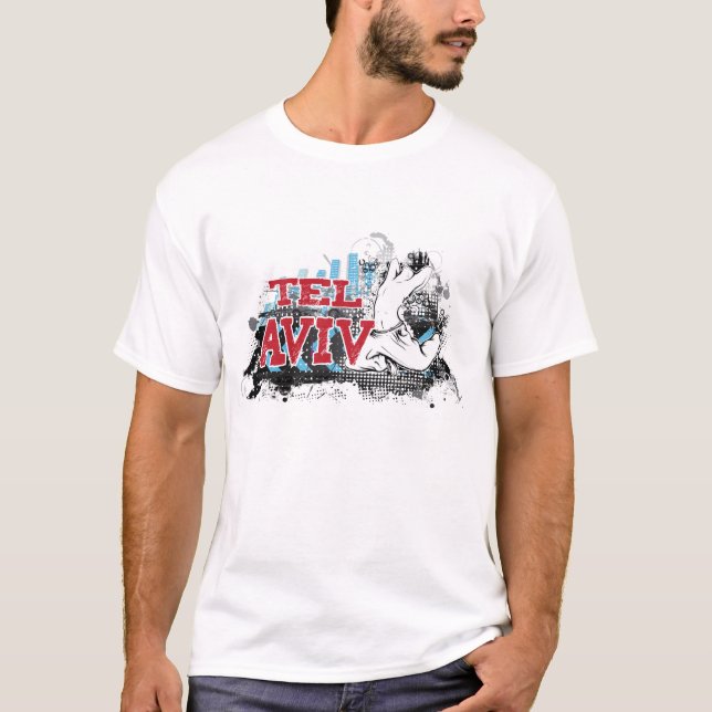 Camiseta TEL AVIV - un estilo del grunge de la ciudad del (Anverso)