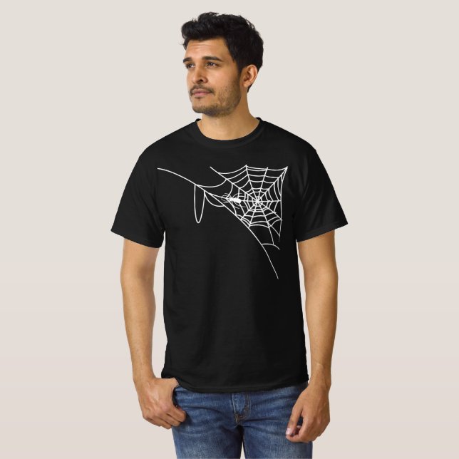 Camiseta tela blanca y araña, halloween (Anverso completo)