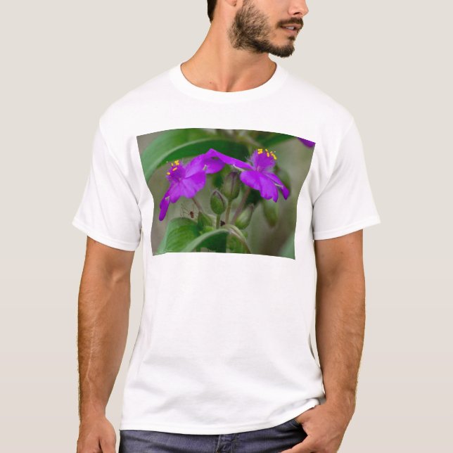Camiseta Tela de araña de Fuchsia Gemelos de regalo de flor (Anverso)