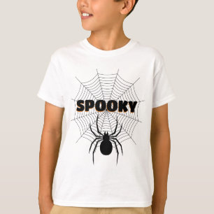 Camiseta Tela de araña negra Halloween espeluznante