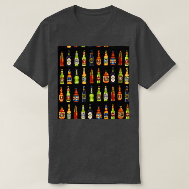 Camiseta Tela de botella de cerveza (Diseño del anverso)
