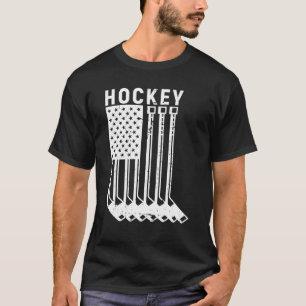 Camiseta Tela De Hockey Sobre Hielo De La Bandera Estadouni