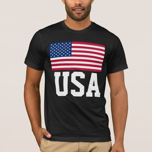 CAMISETA TELA DE LA BANDERA ESTADOUNIDENSE (Anverso)