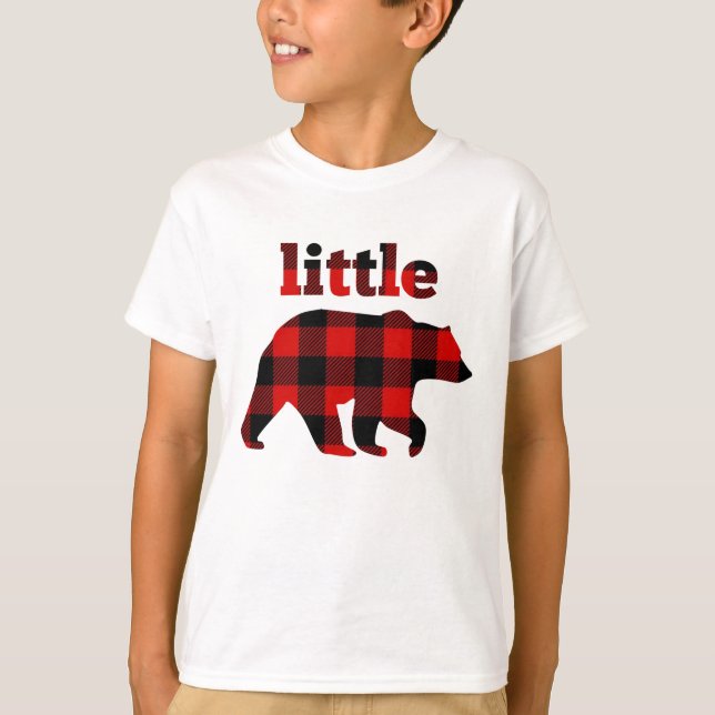 Camiseta "Tela escocesa del búfalo poco oso " (Anverso)