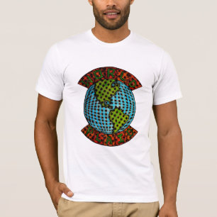 Camiseta Tela escocesa del mundo - serie de la firma de