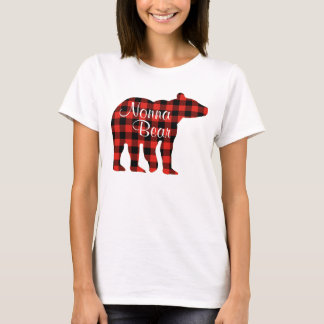 Camiseta Tela escocesa del oso de Nonna