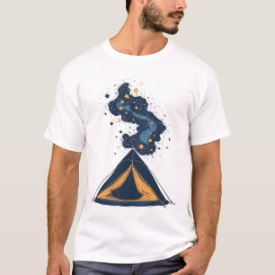 Camiseta Tela gráfica de la tienda de campaña de la galaxia