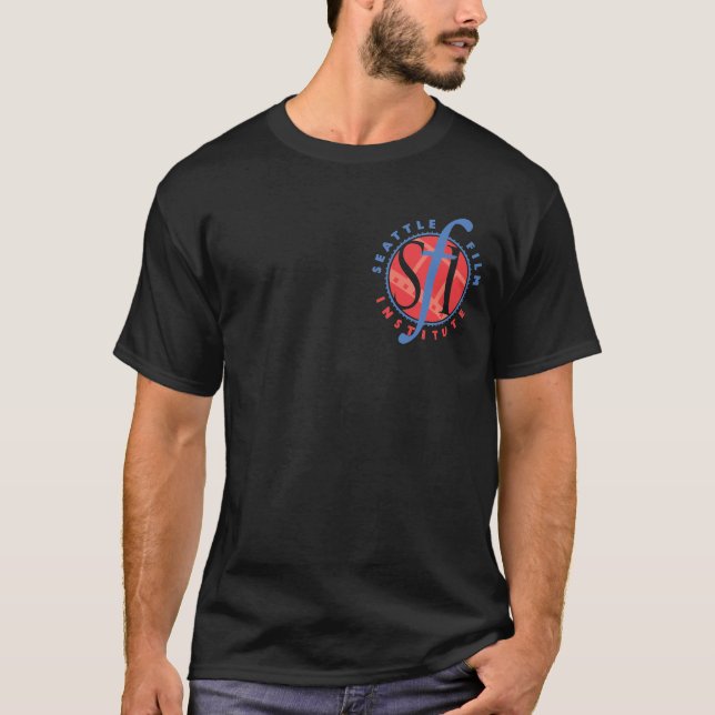 Camiseta Tela oscura T del logotipo delantero de SFI (Anverso)