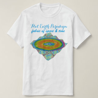 Camiseta Tela plana del paradigma de la tierra del espacio