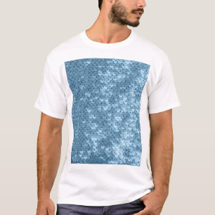 Camiseta Tela secuencial: Shimmer azul cielo.