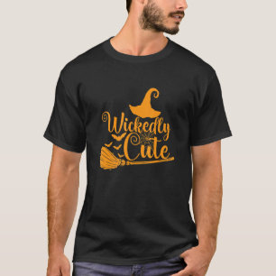Camiseta Telaraña de Halloween y bruja malvadamente linda