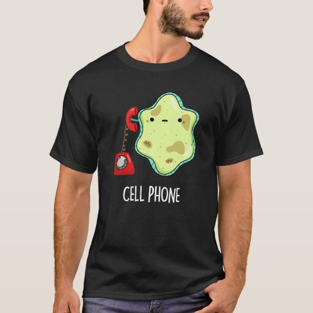 Camiseta Teléfono celular Divertido Biología Ciencia Pun Os (Anverso)