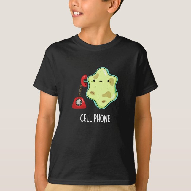 Camiseta Teléfono celular Divertido Biología Ciencia Pun Os (Anverso)