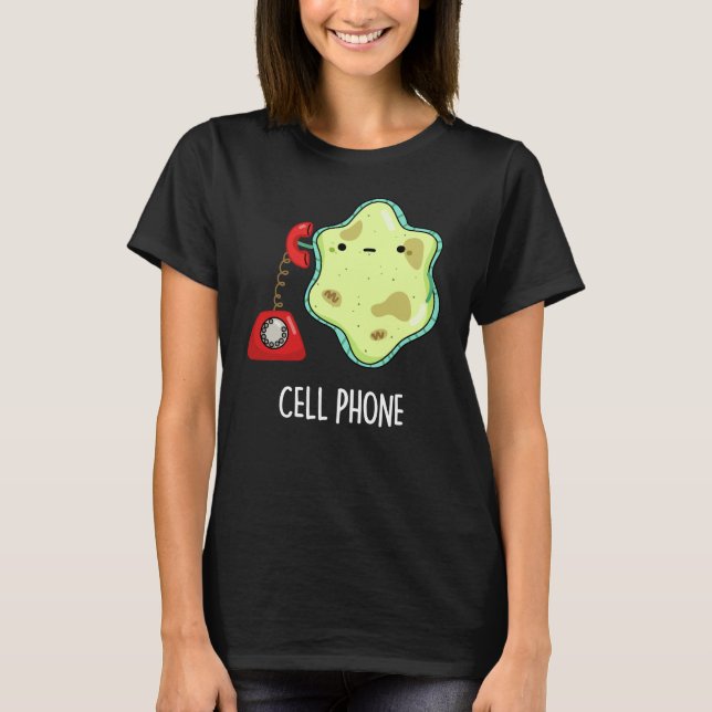 Camiseta Teléfono celular Divertido Biología Ciencia Pun Os (Anverso)