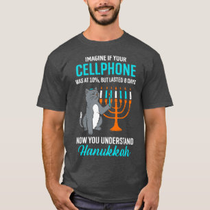 Camiseta Teléfono celular gracioso 8 días entender judío Ha