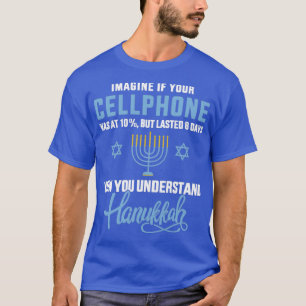 Camiseta Teléfono celular gracioso 8 días entender judío Ha