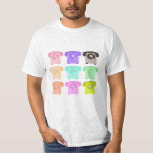 Camiseta teléfono del dial rotatorio del vintage