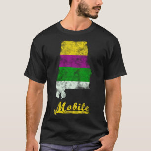 Camiseta Teléfono móvil Alabama Mardi Gras Grasa Martes Cel