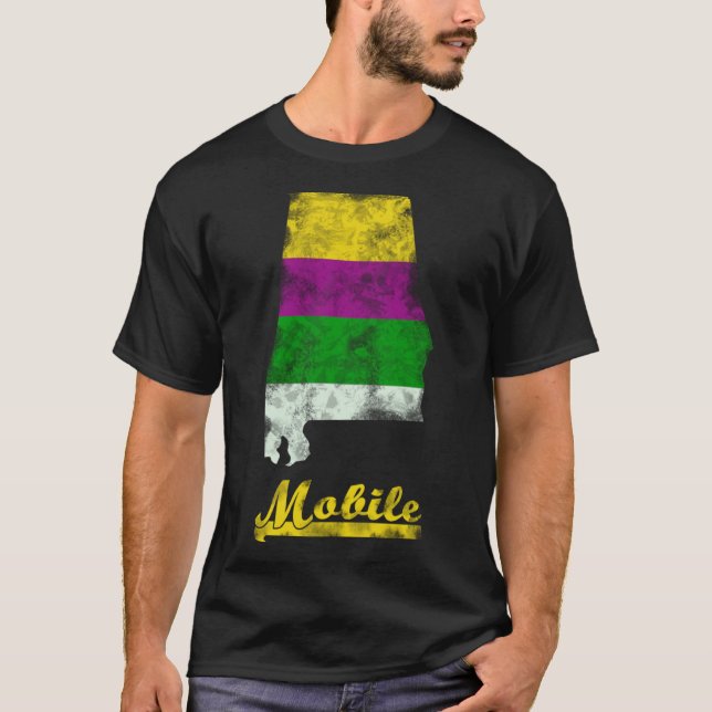 Camiseta Teléfono móvil Alabama Mardi Gras Grasa Martes Cel (Anverso)