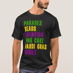 Camiseta Teléfono móvil de Mardi Gras Alabama El Mardi Gras