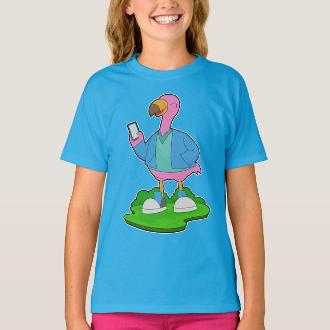 Camiseta Teléfono móvil Flamingo (Anverso)