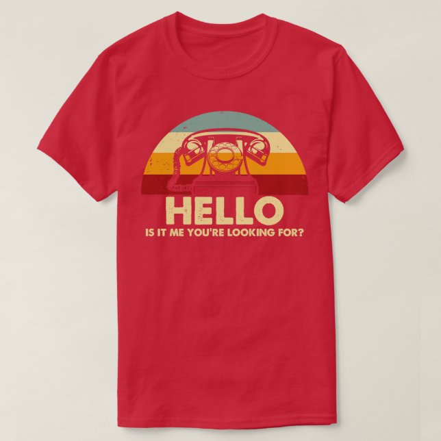 Camiseta Teléfono Retro Hello (Diseño del anverso)