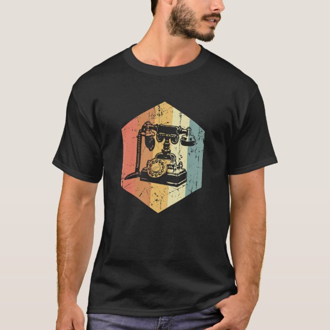Camiseta Teléfono Retro Teléfono Rotatorio (Anverso)
